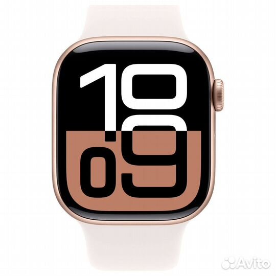 Apple Watch 10 42mm Rose Gold Sport Band Light Blu