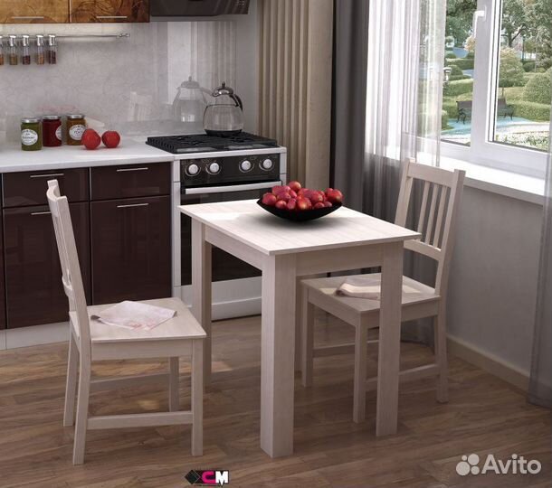 Стол обеденный нераскладной Ясень шимо светлый