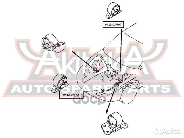 Подушка двигателя ат перед прав/лев