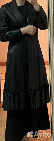 Кожаный тренч
