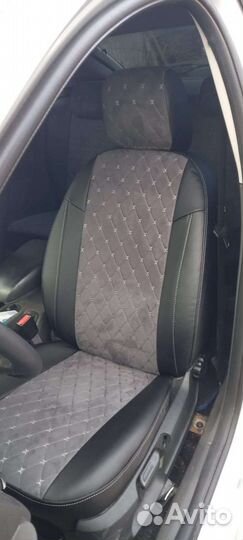 Чехлы Рено Дастер серая алькантара Франт