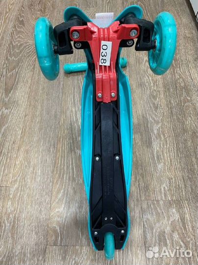 Самокат 3-х колесный однотонный