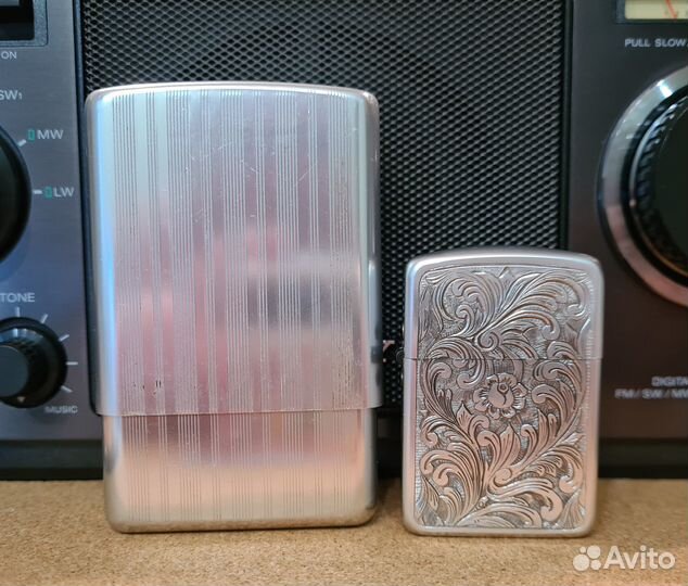 Park Sherman № 2.Зажигалка+Портсигар USA 1940 годы