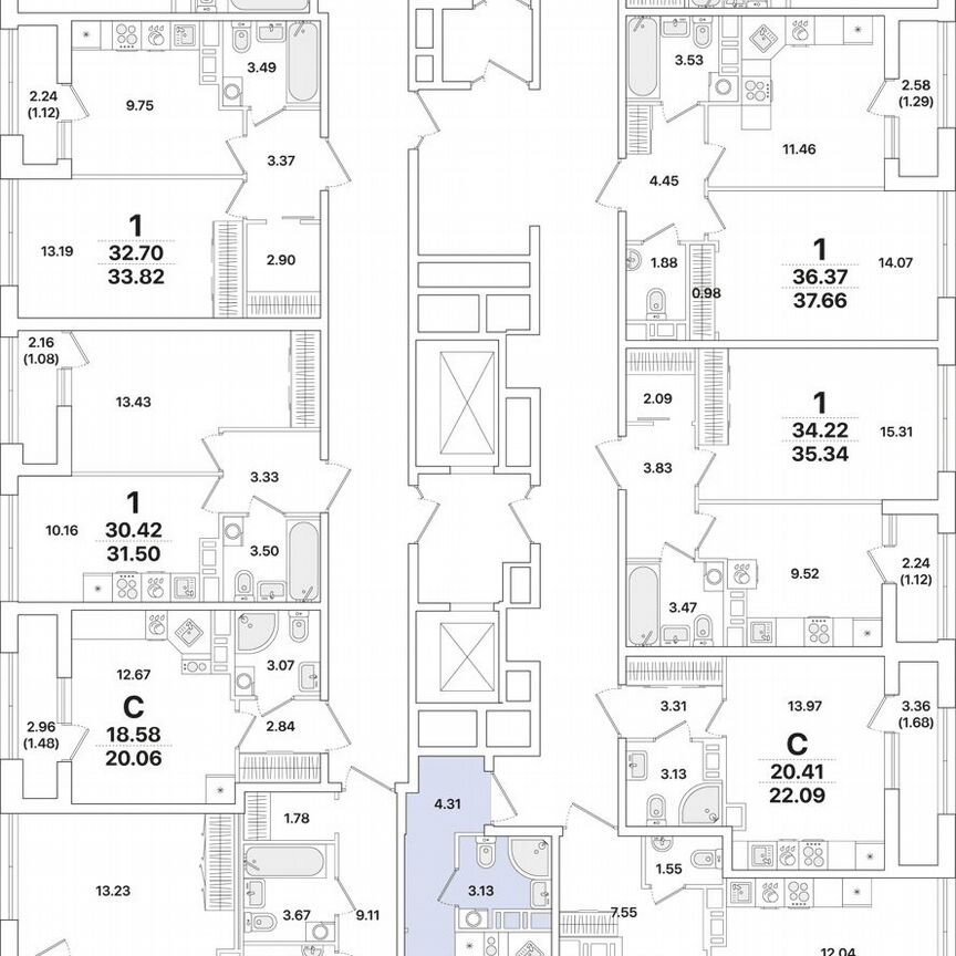 Квартира-студия, 23,6 м², 5/12 эт.