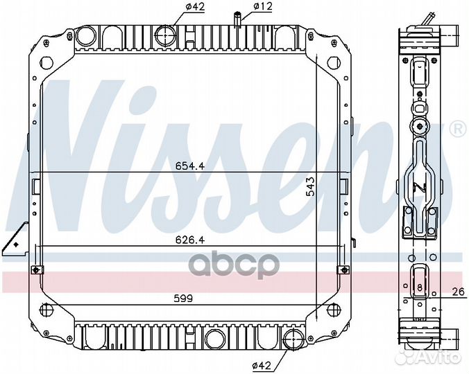 Радиатор Охлаждения Двигателя 62743 Nissens