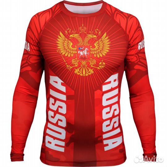 Рашгард детский Alfa Brend Camo красный (8 лет)