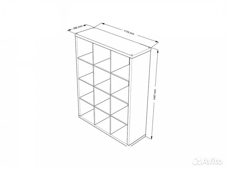 Стеллаж каллакс 12 ячеек IKEA икеа