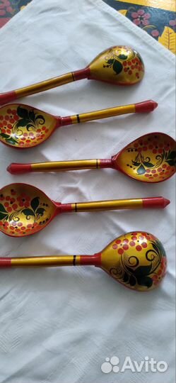 Деревянные ложки хохлома СССР