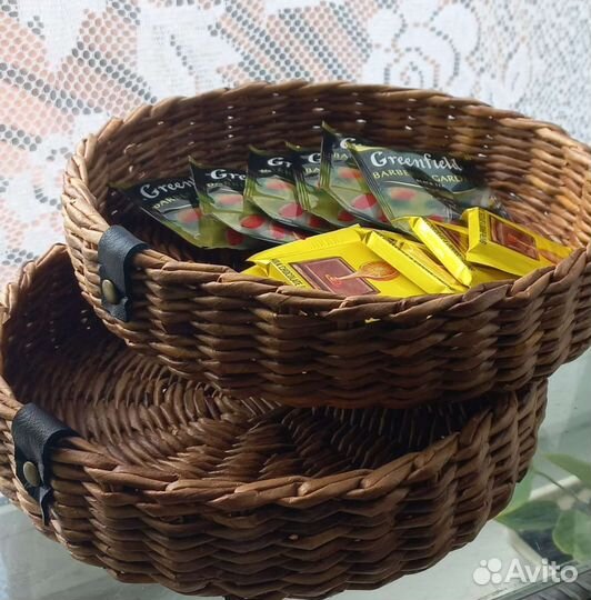 Плетеный поднос