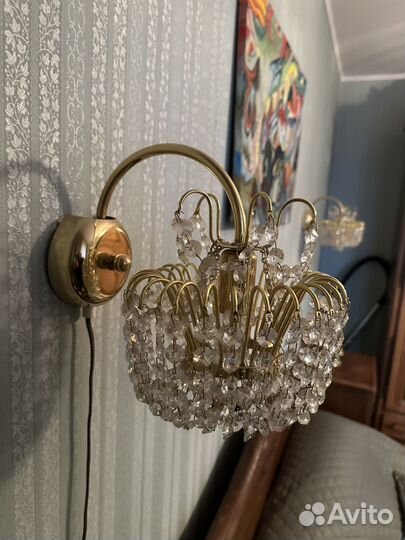 Люстра потолочная хрустальная большая