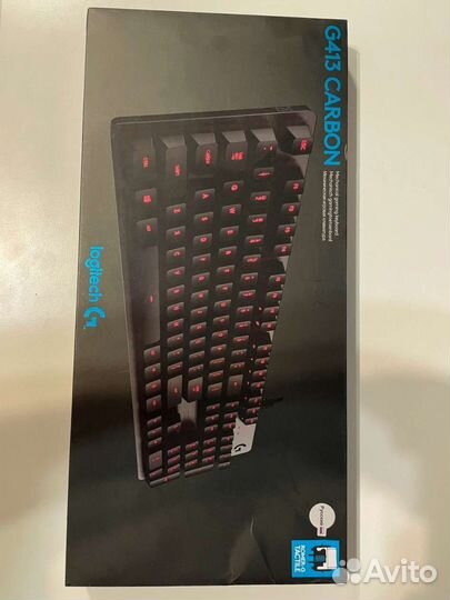 Клавиатура Logitech g413 + мышка и коврик