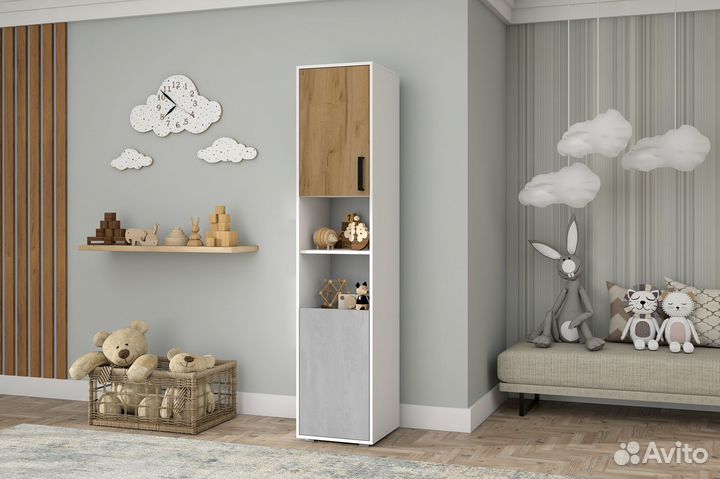 Шкаф пенал с полками