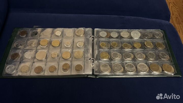 Супер оптовый лот разных монет европы в альбоме