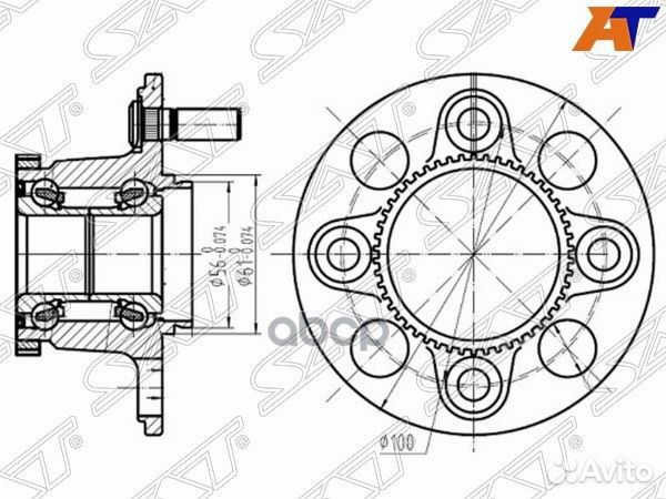 Ступичный узел задн. honda civic ES1,EU1 00