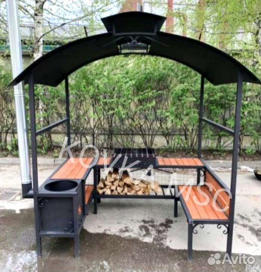 Беседка с мангалом