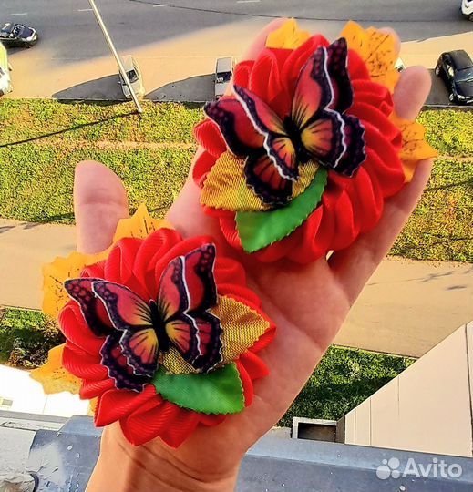 Яркие осенние бантики