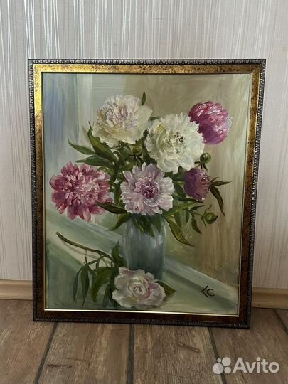 Картина Пионы в раме