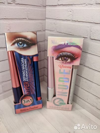 Набор 3 в 1 Тушь, подводка, карандаш для бровей