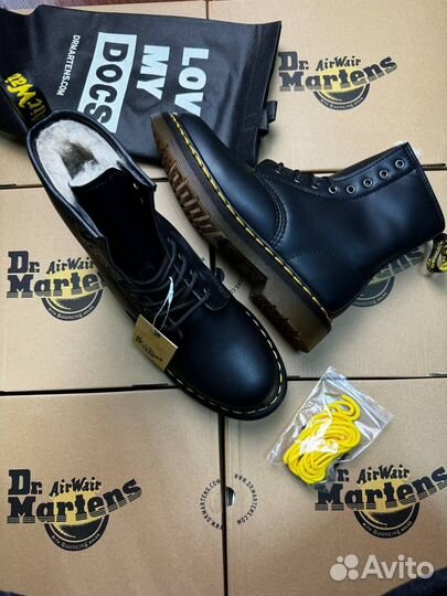 Dr. Martens 1460 Black с мехом