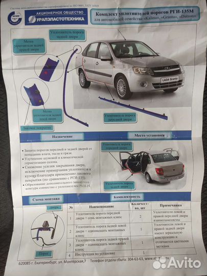 LADA granta аксессуары