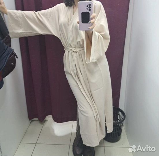 Халат женский пудровый