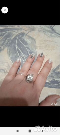 Кольцо серебро