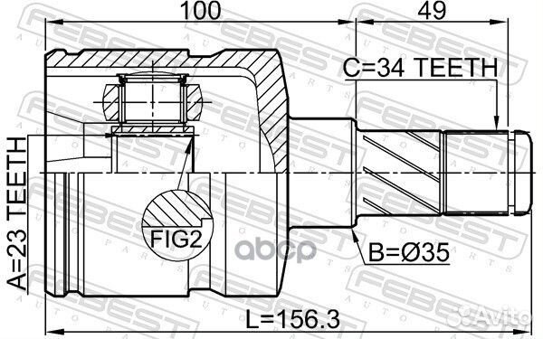 Шрус внутренний 1811-moklh Febest