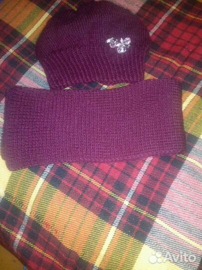 Женский шарф и стильные вязанные береты