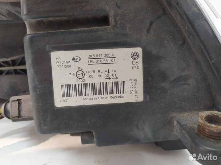 Б/У Фара левая Европа Hella Мелкие сколы, заломан