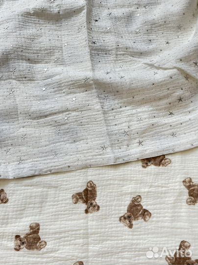 Плед-пеленка муслин 4 слоя рр 90 на 130 новый