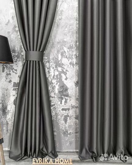 Шторы блэкаут Амадео Графит