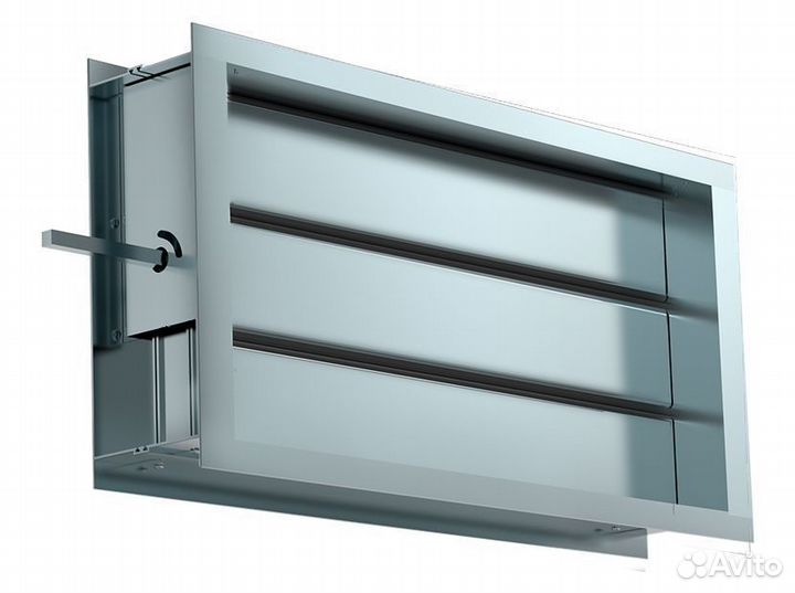 DRr 400х200 воздушный клапан с подставкой под элек