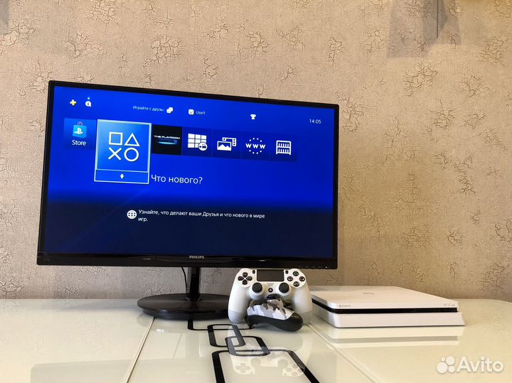 Sony ps4 slim 1tb белая +700 игр