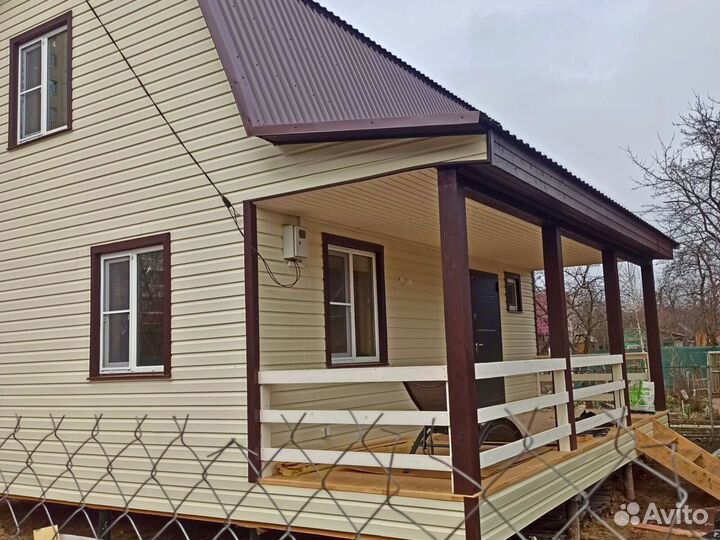 Каркасный дом 6х7 с мансардой и террасой