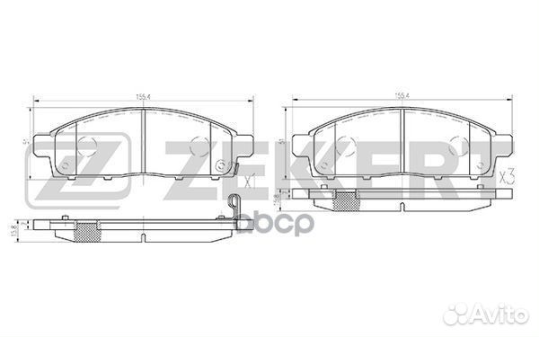 Колодки торм. диск. передн. Mitsubishi Challeng