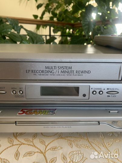 Видеомагнитофон sharp, dvd плейер lg