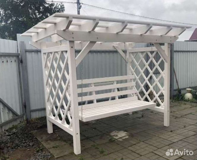 Деревянная качеля пергола решетки шпаллера