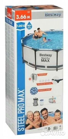 Бассейн Bestway 366х100 см с фильтром и лестницей