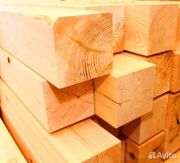 Брус 100х200х6000мм, 1-2 сорт, сосна