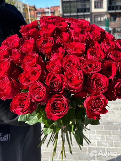 Букет Недели Красная роза 51шт.Доставка