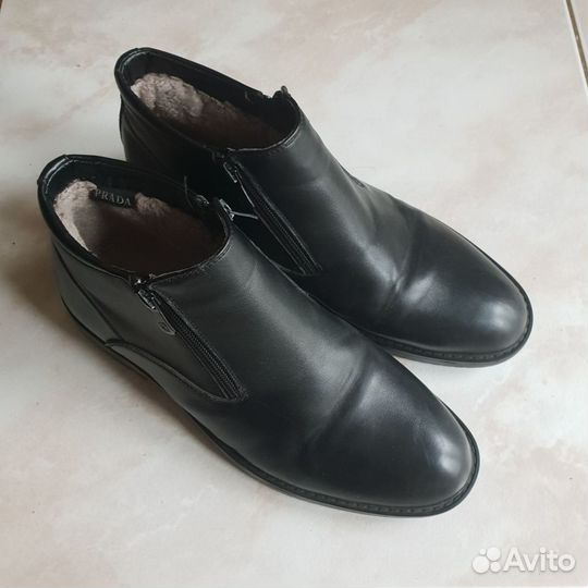 Зимние ботинки мужские туфли кожаные 39р