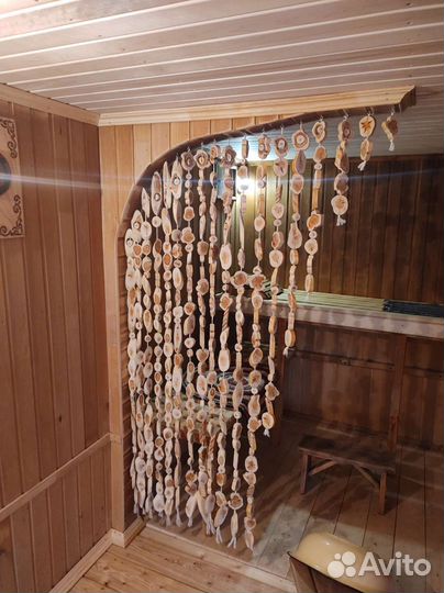Штора из спилов можжевельника