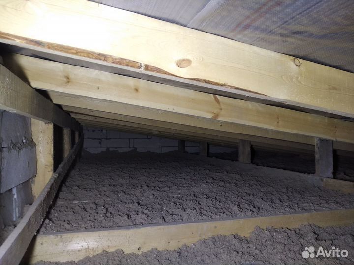 Утепление домов Эковатой. Потолок. Стены. Кровля