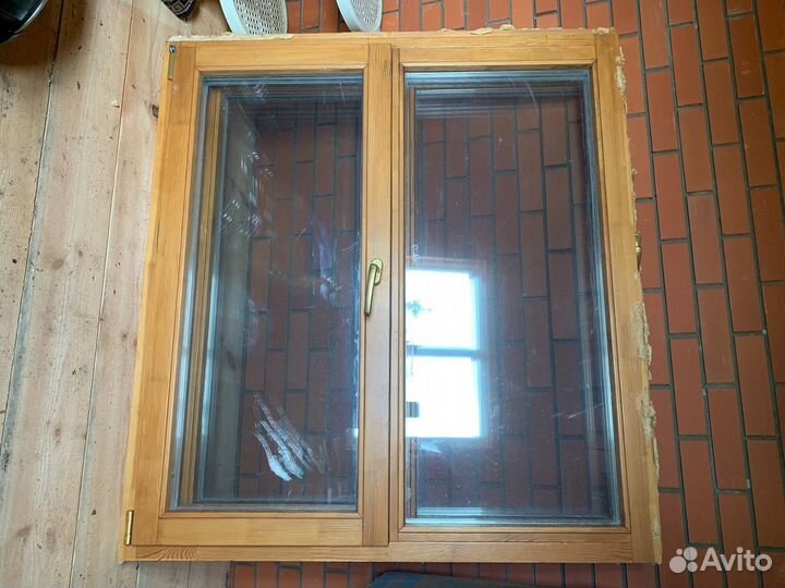 Окно деревянное, тройное остекление