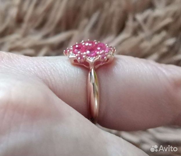 Позолоченное кольцо новое