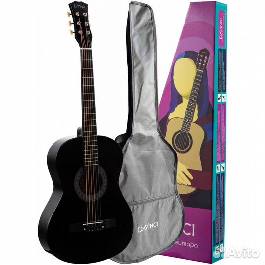 Акустическая гитара davinci DF-50A BK + Bag (чехол
