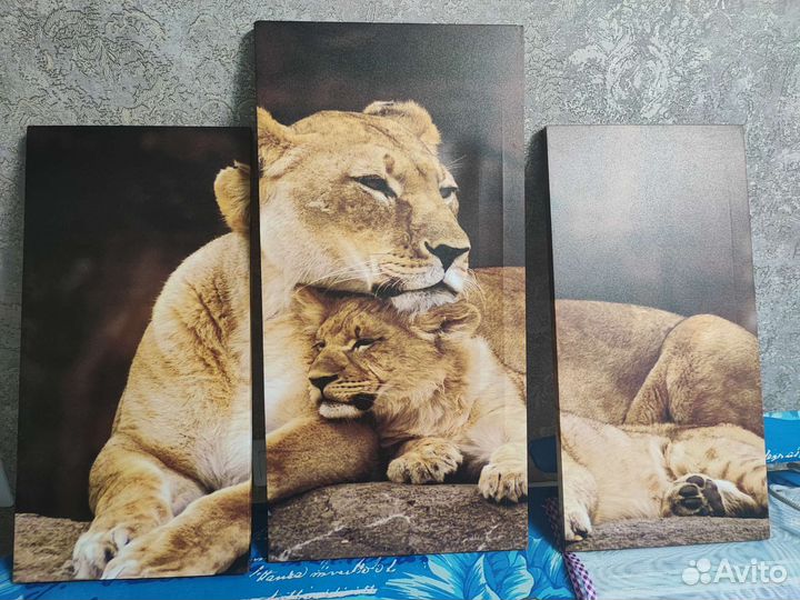 Модульная картина из кожи