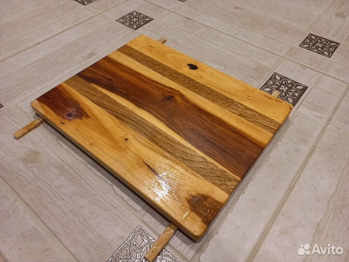 Доска разделочная яблоня и дуб. Дерево. Масло