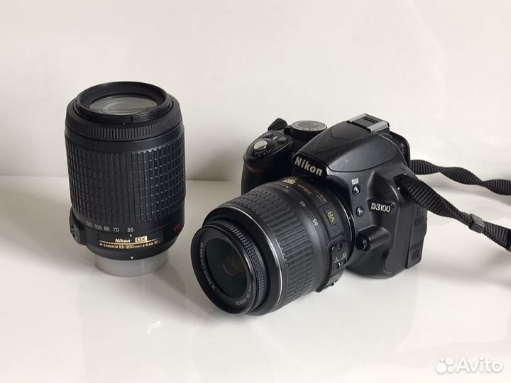 Nikon d3100 double kit 18-55mm + 55-200mm