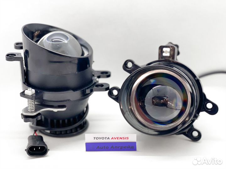 Противотуманки Toyota avensis би линзы premium